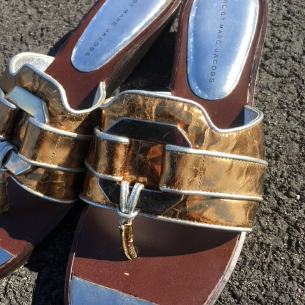 Marc Jacobs Metallic Sandals
